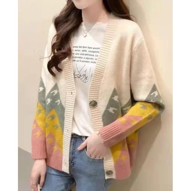 IMPORT WOMAN KNIT OVERSIZED CARDIGAN •NO-RA• WINTER AUTUMN KARDIGAN RAJUT WANITA KOREAN STYLE