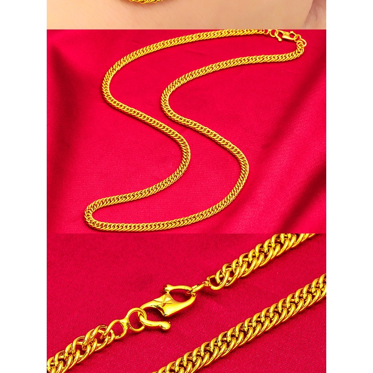 Goldkingdom Aksesoris Perhiasan Fashion Ready Stock Kalung Jepit 50cm Rantai S Pria Dan Wanita