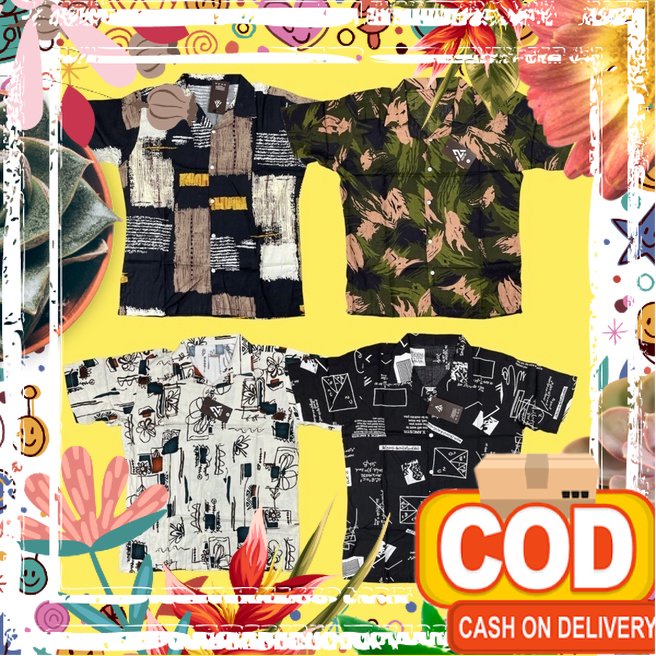 KEMEJA HAWAI SIMPLE MOTIF LIKE ORI (BISA COD)/ tebel pol