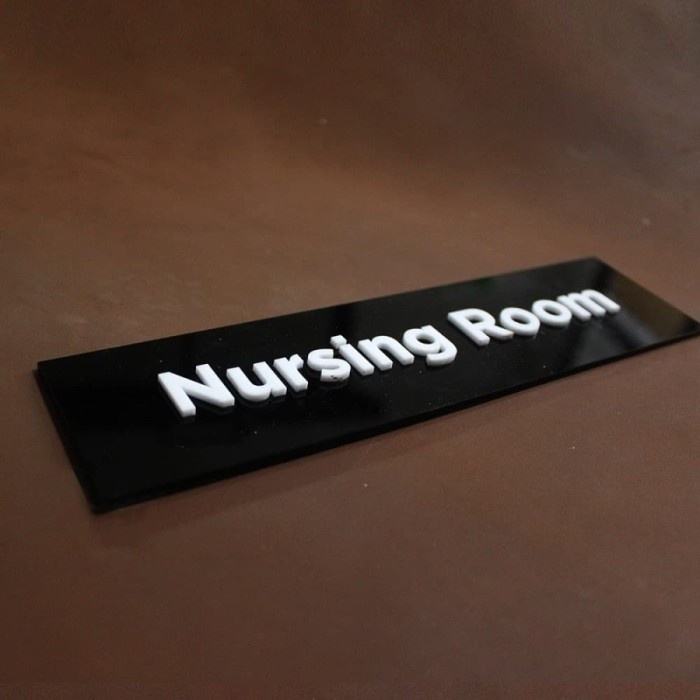 

Sign Signage Nursing Room Acrylic Hitam / Sign Acrylic Timbul Custom