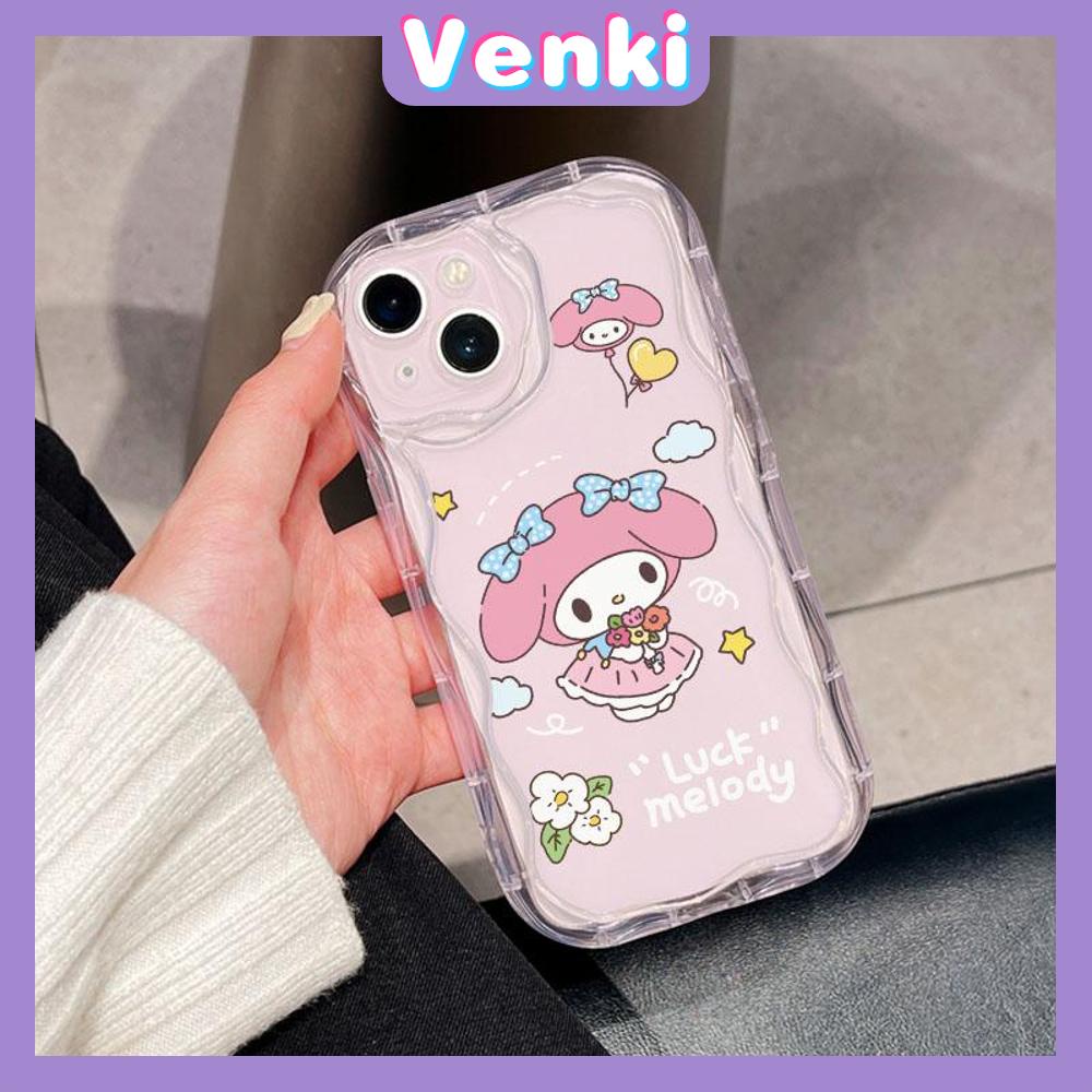 VENKI - For iPhone 11 iPhone Case 3D Curved Edge Wave Clear Case TPU Airbag Shockproof Camera Cover Cute Cartoon Compatible with iPhone 14 13 Pro max 12 Pro Max xr xs max 7 Plus 8