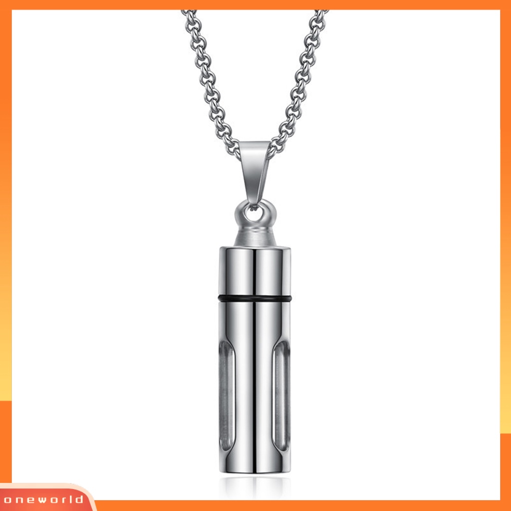 [EONE] Unisex Kalung Botol Parfum Dapat Dibuka Stainless Steel Ins Style Electroplating Necklace Fashion Jewelry