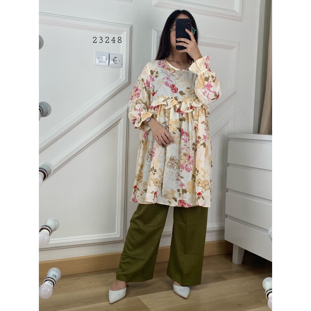 Set Babydoll I Set Oversize I One Set Motif Bunga I One Set Bunga Bunga