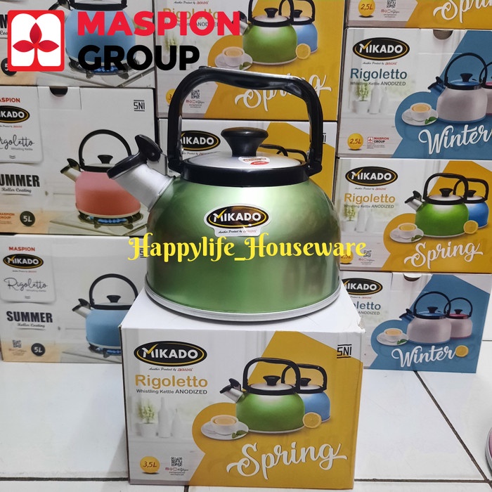 MASPION Teko Bunyi Siul Rigoletto / Whistling Kettle / Ceret 3.5 Liter
