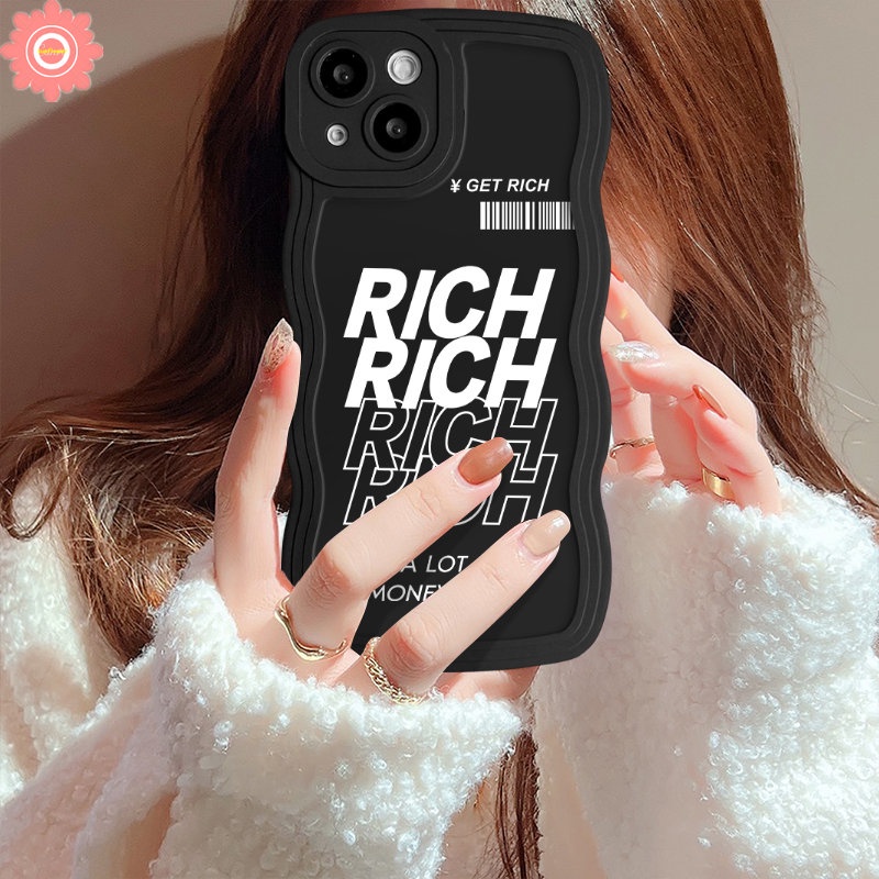 Case Untuk Redmi 12C A1 9C 9A 10C 10A 9T 9 10 A1+Redmi Note11 9s 8 10s 9 11s 11 10 Pro POCO M3 X3 NFC Pro Mi 11T Pro INS Trendy Merek Graffiti Huruf Lembut Tpu Bergelombang Sarung Sandaran Pinggir