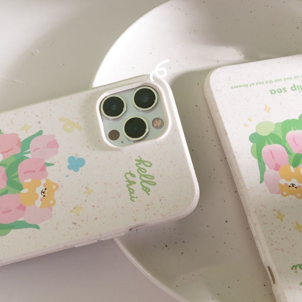 Cocok Untuk Iphone14 Pro Max iPhone Phone Case Ramah Lingkungan Degradable Phone Case Kamera Perlindungan Tahan Guncangan Kompatibel Dengan iPhone 13 13pro 13prm iPhone 11 7Plus 8Plus Xr XS 12 Pro Max Casing Ponsel