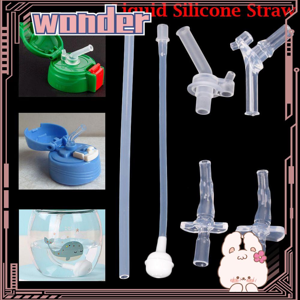 Wonder 10pcs Aksesoris Makan Bayi Multi-Gaya Bagian Botol Minum Sedotan Silikon Cair Sippy