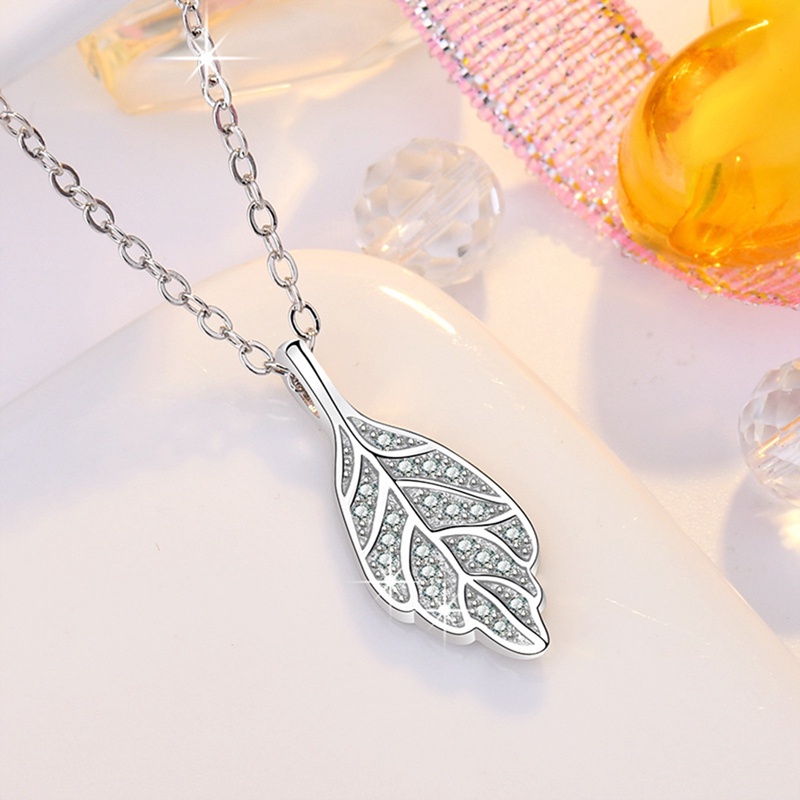 Leaf Charm Liontin Kalung Untuk Wanita Fashion Daun Perak Pendek Kalung Perhiasan Hadiah Ulang Tahun Wanita