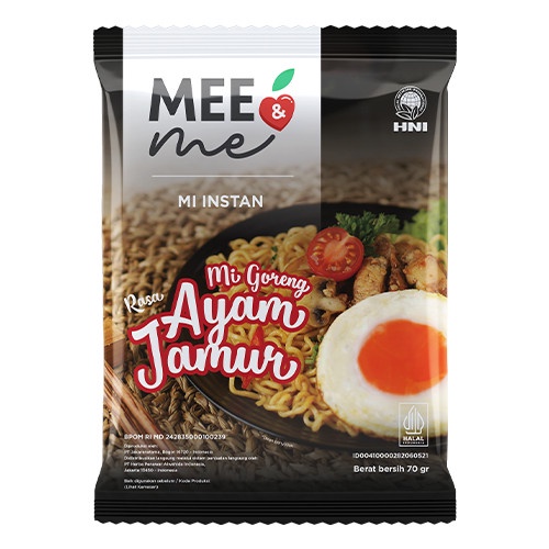 

MEE & ME GORENG AYAM JAMUR HNI HPAI Isi 5pcs