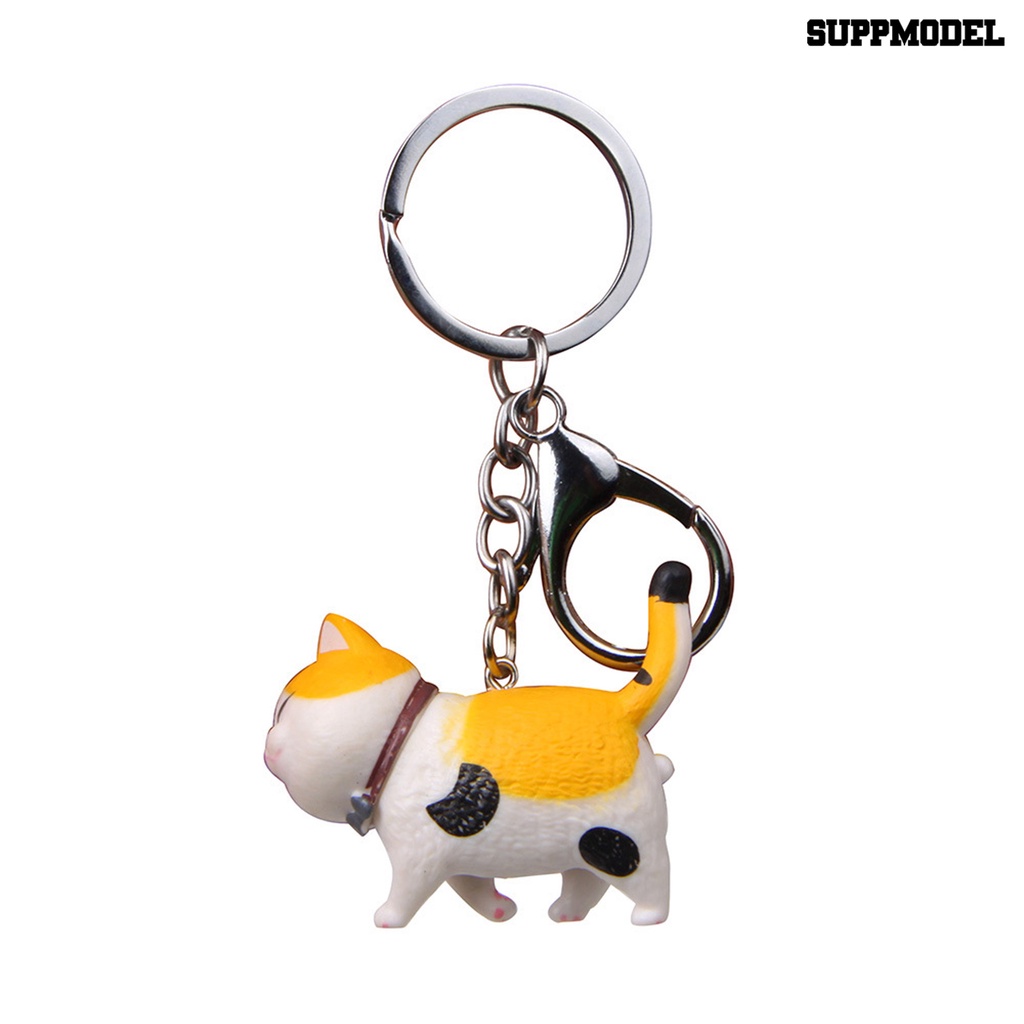 [SM Auto] Mini Lucu Kartun Chubby Model Kucing Gantung Mainan Gantungan Kunci Keychain Tas Liontin