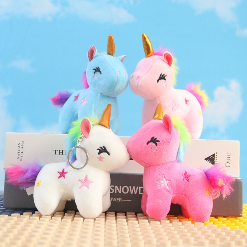 New unicorn Liontin pony Mainan Mewah Gantungan Kunci Tas Sekolah Dekorasi pendant