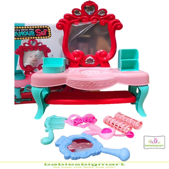 Mainan Anak Meja Rias PR 17683 Glamour Set Perempuan musik &amp; lampu New