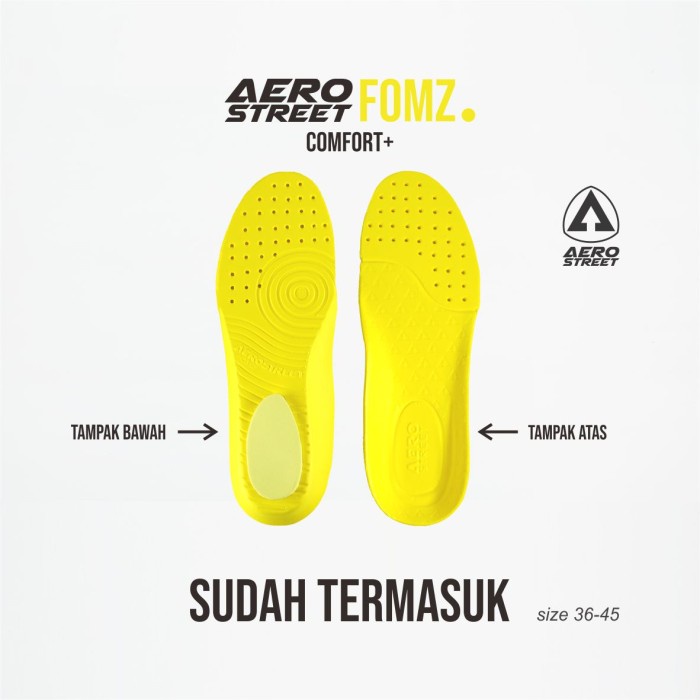 (COD) Aerostreet 36-45 Comfy Hitam - Sepatu Slip On Slop Pria Wanita 21GG24 - 37