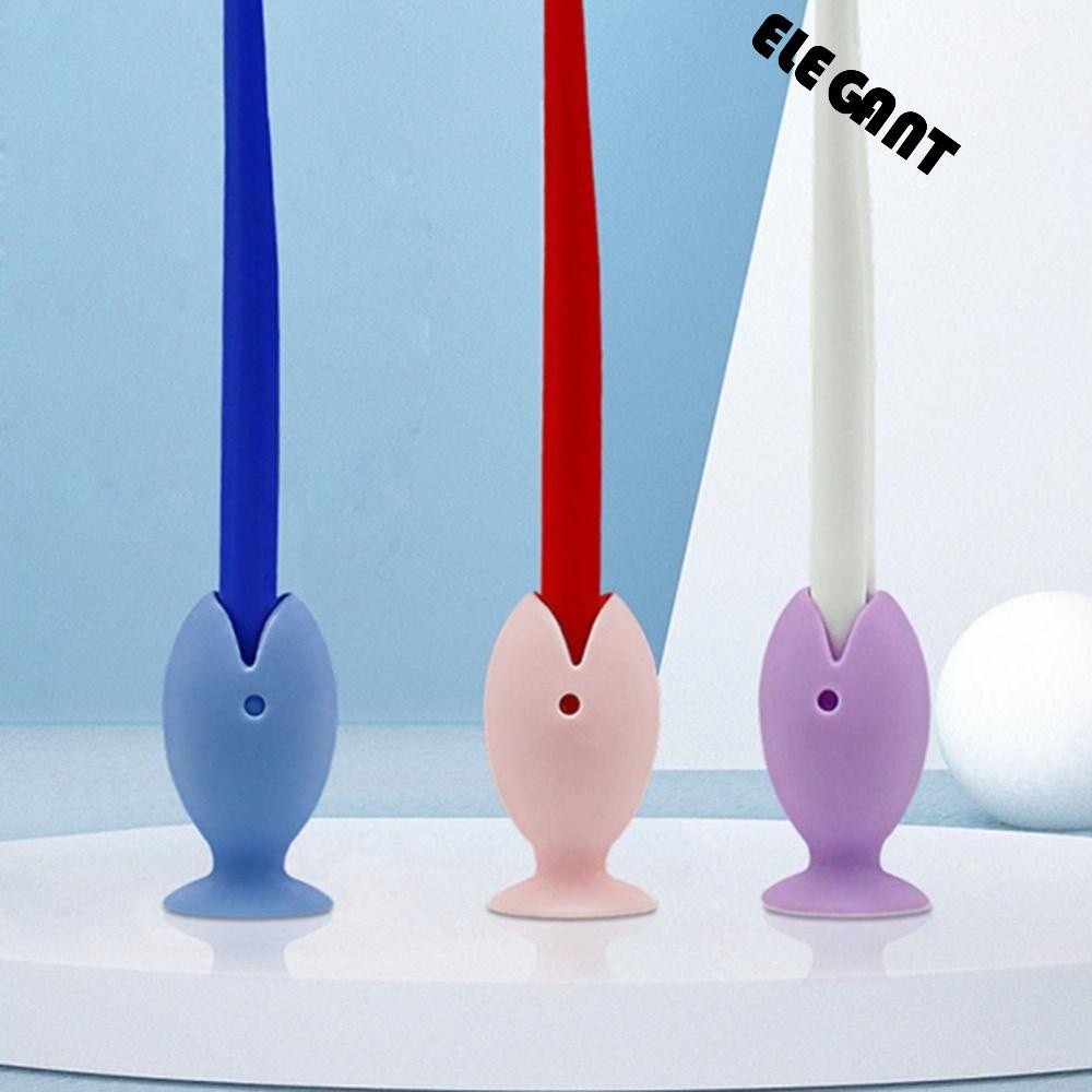 [Elegan] Tempat Sikat Gigi Lucu Mini Hemat Ruang Non-slip Ringan Reusable Berguna Toothbrush Bracket