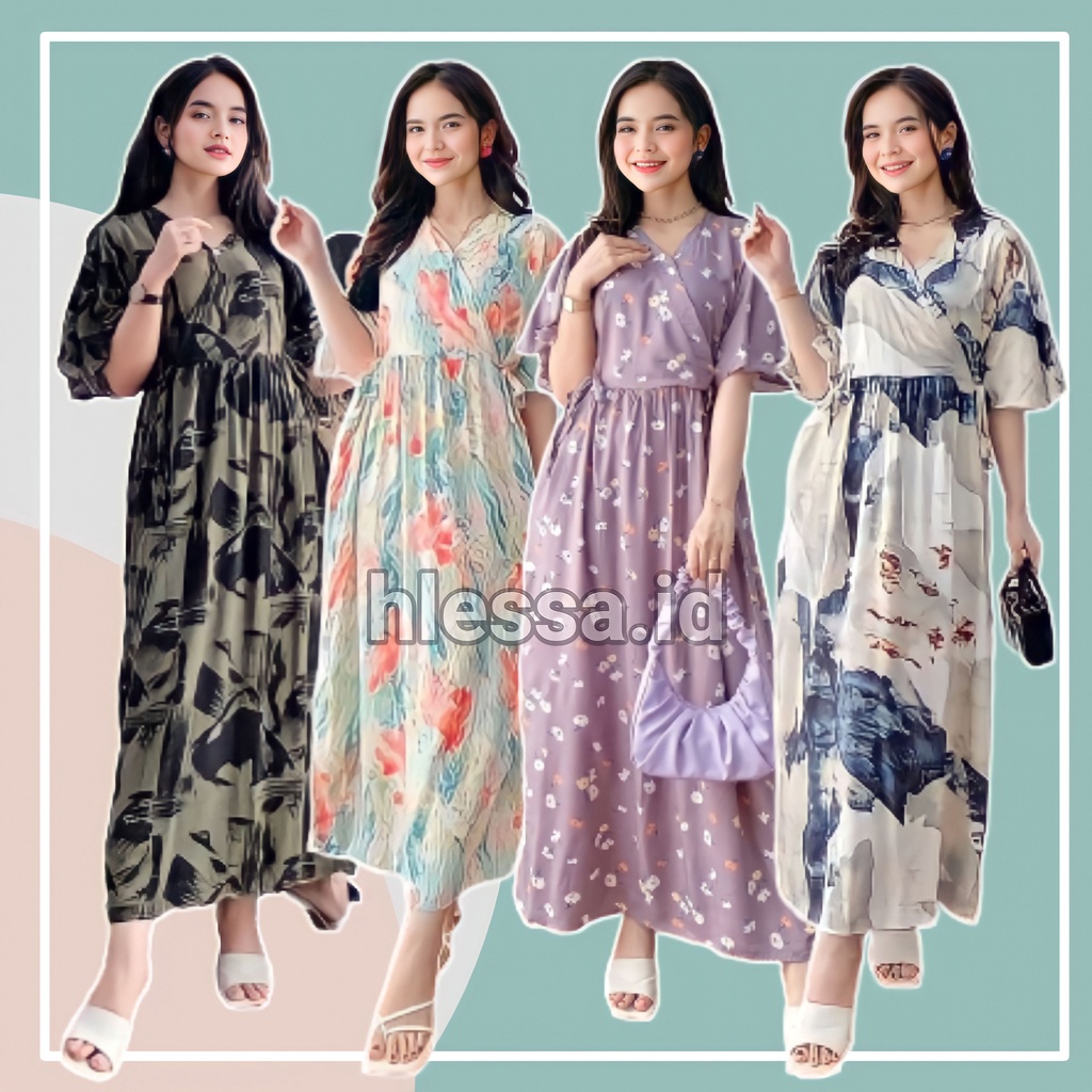BAJU DASTER DRESS KIMONO PIYAMA KAREEN SERUT DADA TIDUR REMAJA WANITA TALI SAMPING KANAN KIRI BUSUI 