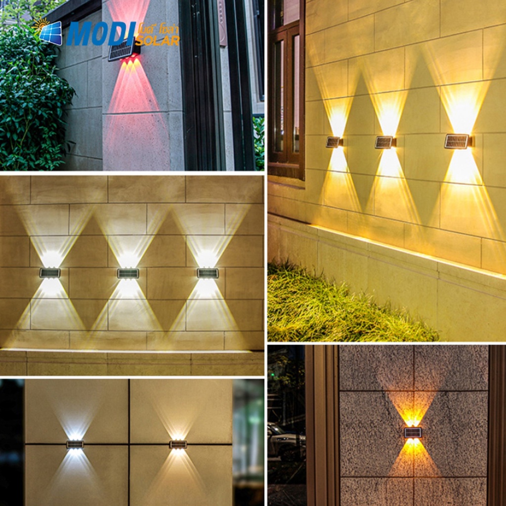 【COD】Lampu Dinding Surya Lampu Dinding Tenaga Surya Outdoor Waterproof Wall Lamp Lampu Taman Dekoratif