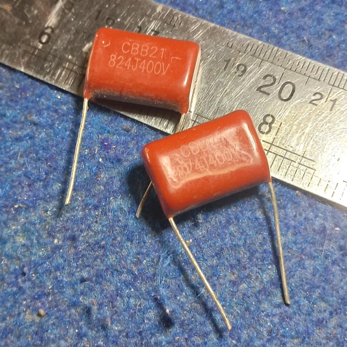 capasitor milar 824j 400v 824 j 400 v 820n 820nf mylar kapasitor