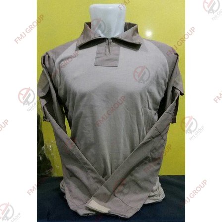 Kaos BDU Tactical Panjang / Combat Shirt / Kaos Tactical BDU Cream / Kaos Lapangan Kombinasi Ripstop Katun