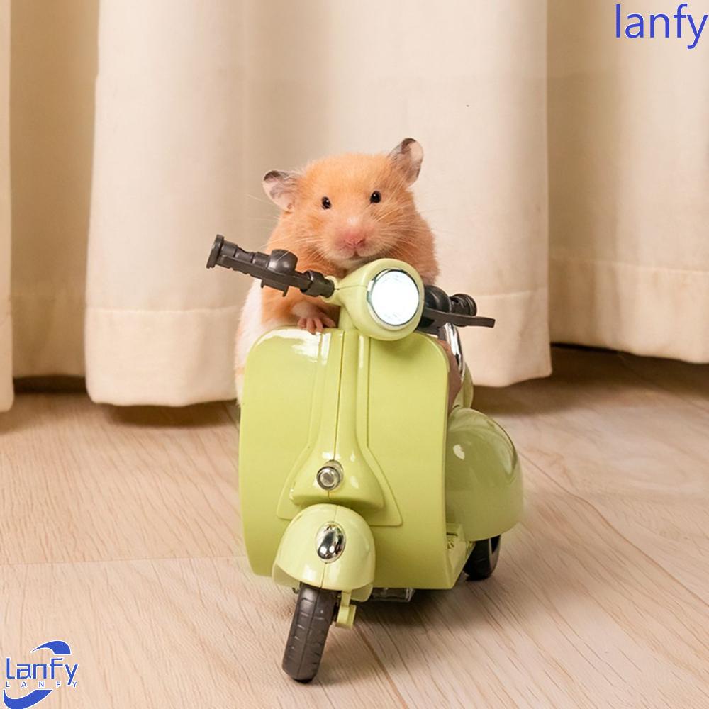 Lanfy Motor Stunt Lighting Berputar 360derajat Elektrik Hamster Mainan