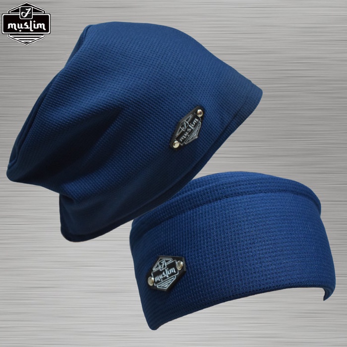 PECI KUPLUK LIPAT MESIR MULTIFUNGSI J MUSLIM KAIN ADIDAS - Navy Putih, Size 7