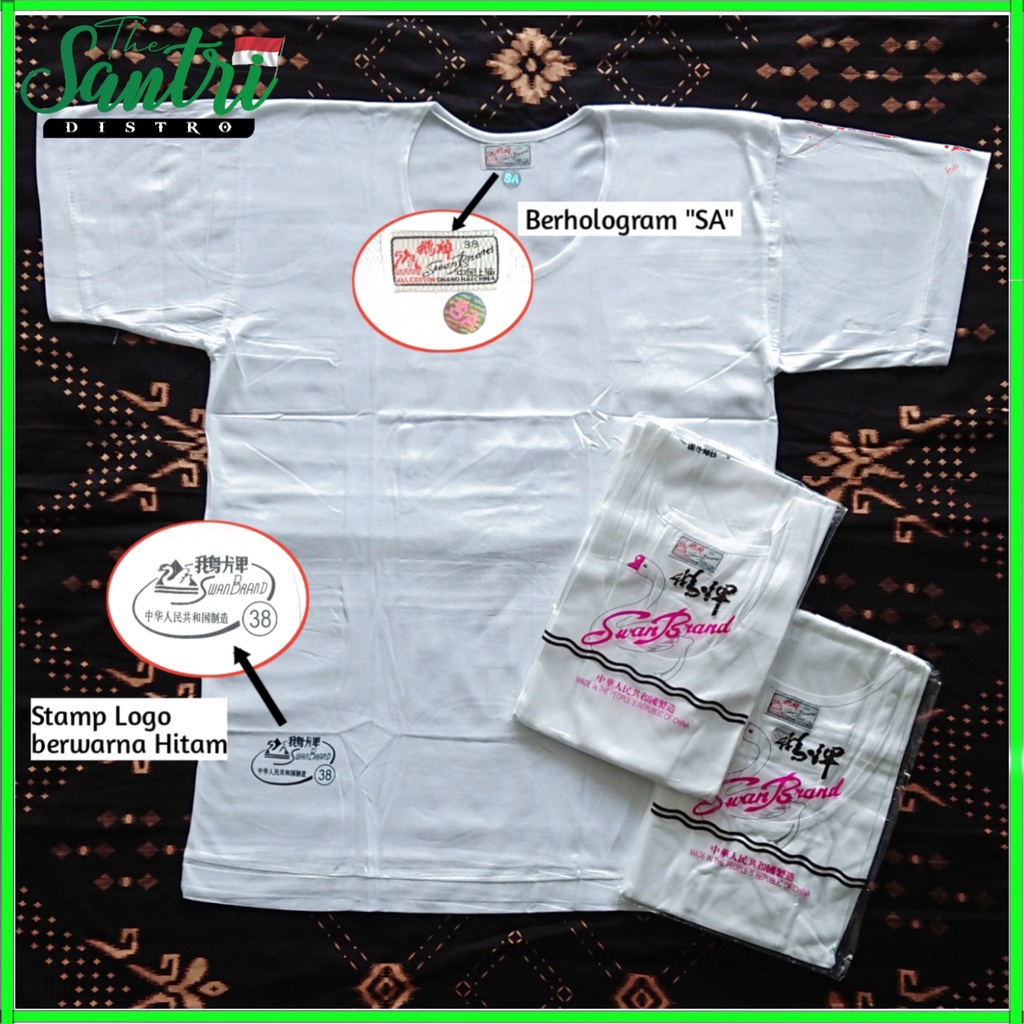 Swans Brand Original / Singlet Pria Dewasa / Swan Brand Hitam / Swan Brand Kaos Dalam / Swan Brand O