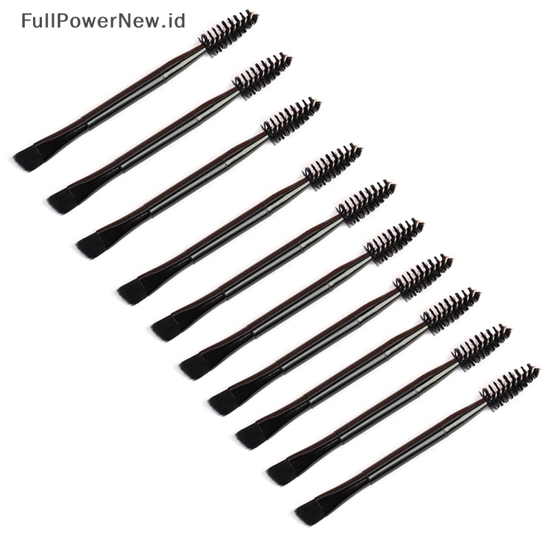 Power 10PCS Sikat Alis Kepala Ganda Sisir Bulu Mata Alat Aplikator Eyeliner ID