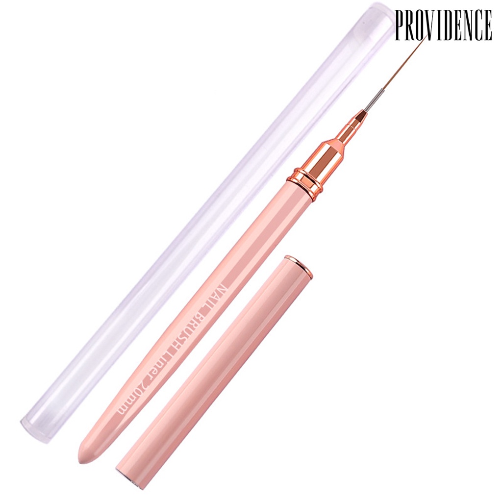 Providence Nail Art Outline Brush Pink Pen Holder Bulu Fleksibel Gambar Halus Batang Akrilik Gambar Kuku Brush Liner Brush Nail Salon Supply