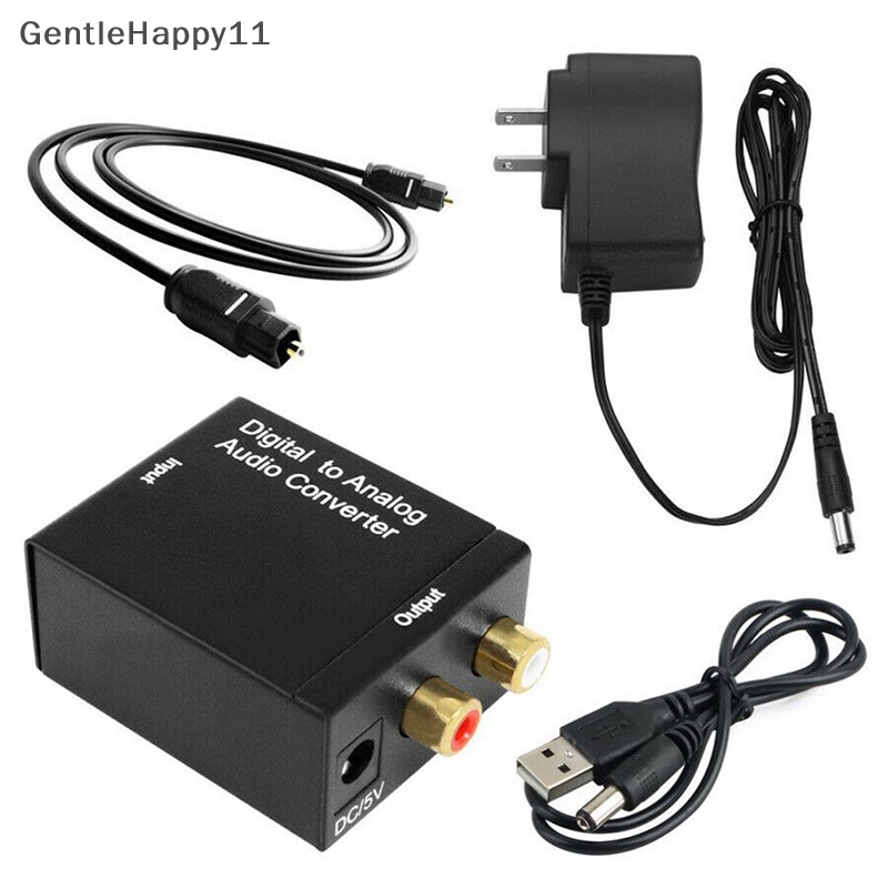 Gentlehappy Optical Toslink Digital to Ana Audio Converter Adapter RCA L/R id