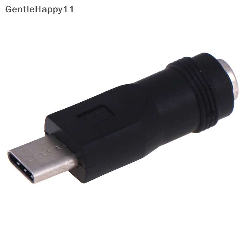 Gentlehappy 1pcs 5.5 * 2.1mm Female jack Ke Type-C 3.1 Male Plug 90.180derajat DC Adapter id