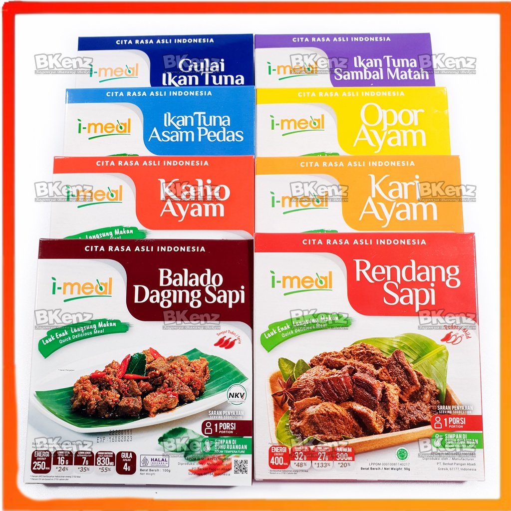 

NEW PRODUCT iMeal Lauk Makanan Siap Saji i-Meal Rendang Balado Kari Opor Sambal Matah