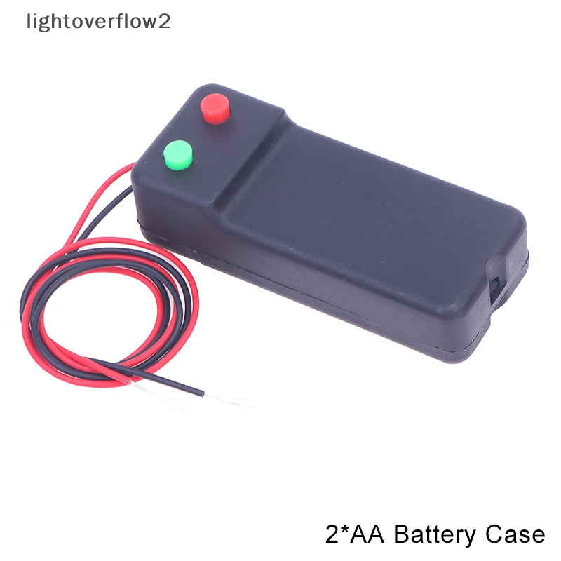[lightoverflow2] 2aa 3V Holder Konektor Kotak Tempat Penyimpanan Saklar ON/OFF Kontrol Kawat Dengan Saklar [ID]