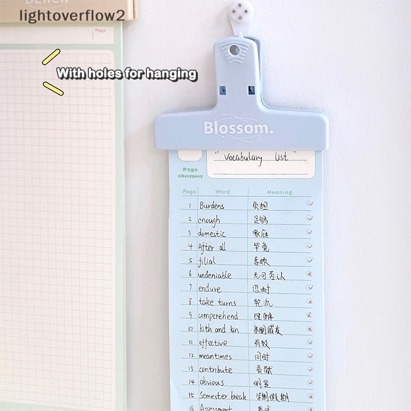 [lightoverflow2] Gaya Sederhana al Klip Magnetik Memo Folder Anti-Kriting Artefak Dengan Lubang Gantung Perlengkapan Siswa Alat Tulis [ID]