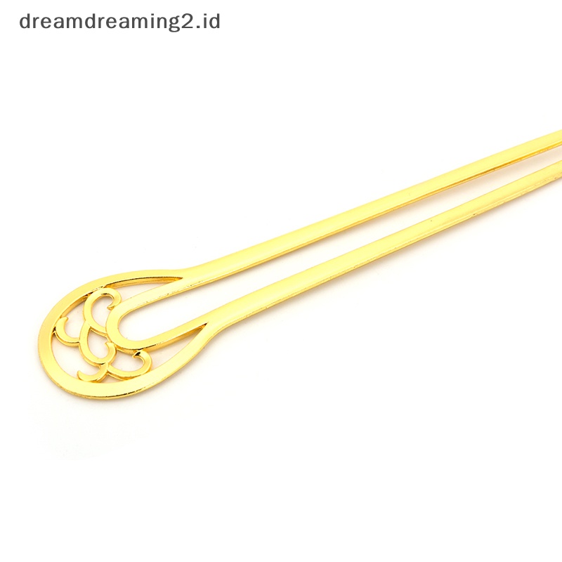 (drea) U Shape Retro Metal Hair Fork Hair Pin Hair Pick Square Hair Clip Rambut Perhiasan//