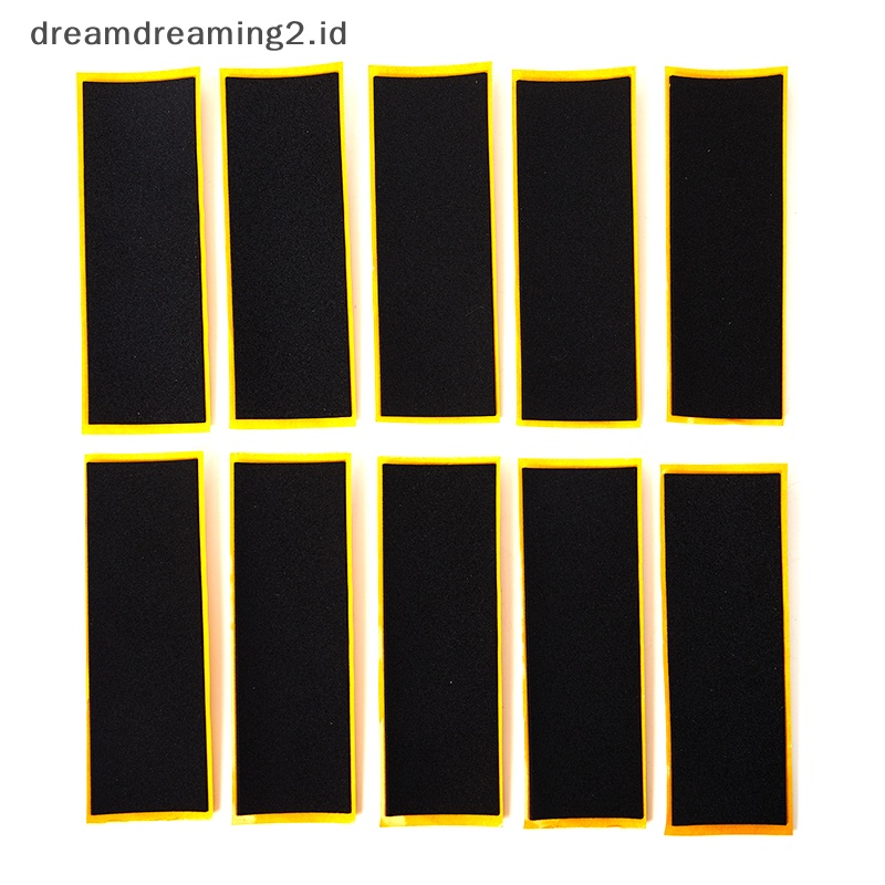 (drea) 10pcs Fingerboard Deck Uncut Tape Stickers Stiker Tape Grip Busa Hitam//