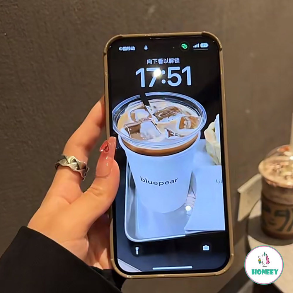 IPHONE Casing Ponsel Pleat Gelombang Warna Hitam Dan Krem Dan Silver Mewah Untuk Iphone11 13 12 14 Pro Max 12pro X XR Xsmax6 /7 /8 Plus SE Perlindungan Penutup Belakang