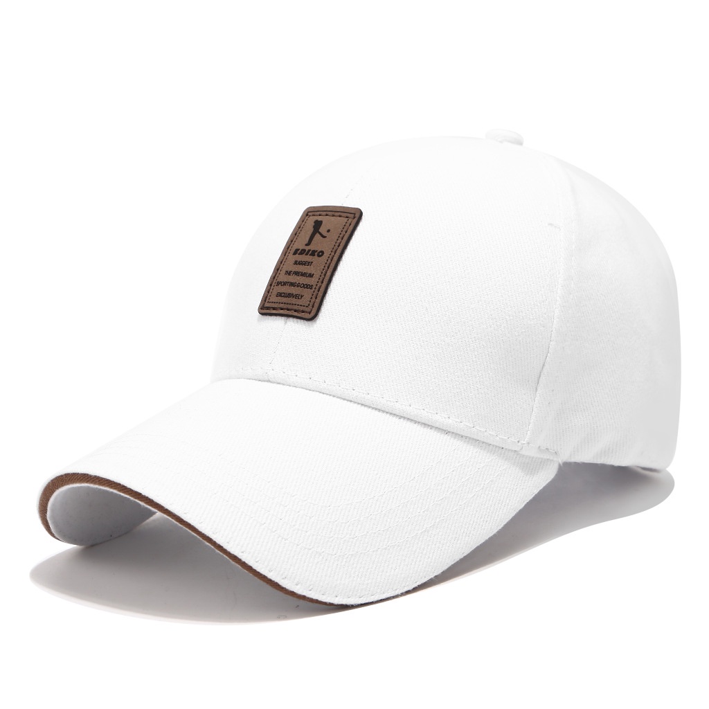 Topi Baseball Golf Pria &amp; Wanita Logo Ediko Sport Fashion Resizable Strap Material Cotton