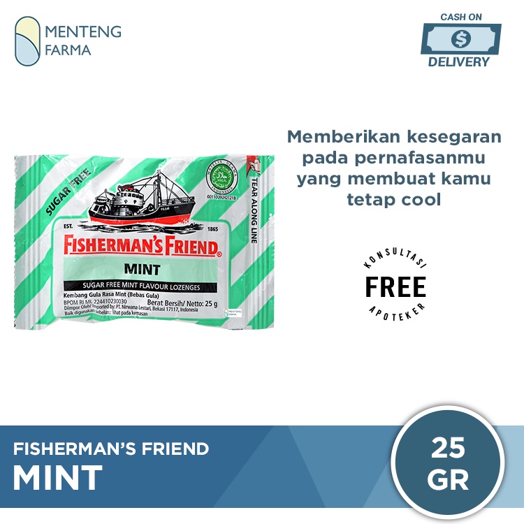 Fisherman's Friend Mint Sugar Free - Permen Pelega Tenggorokan