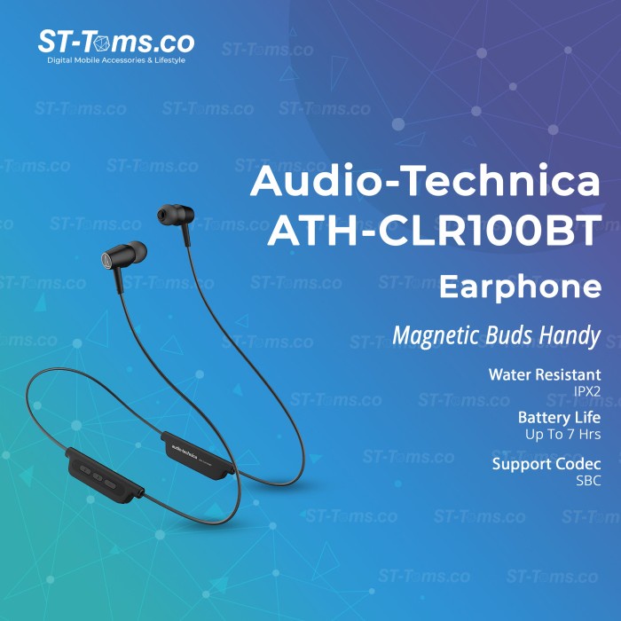 Audio Technica ATH-CLR100BT / ATR CLR100BT Bluetooth Sport Earphone