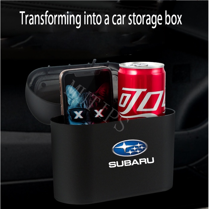 Subaru Tempat Sampah Mini Portabel Mobil Gantung Tutup Flip Dustbin Back Seat Waterproof ABS Storage Box Organizer Untuk XV Impreza WRX sti Crosstrek Forester Pedalaman Levorg BRZ