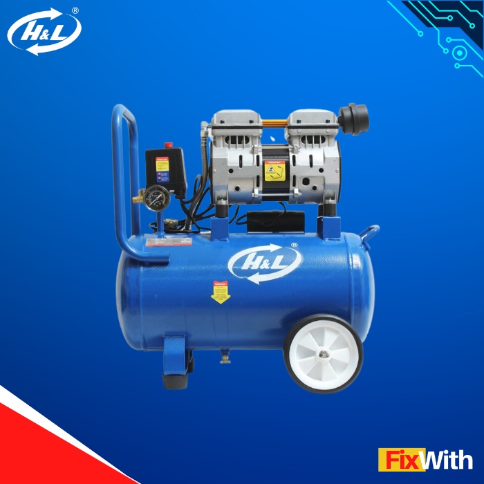 Mesin Kompresor Angin Listrik H&L HL N1HP 24L OILESS Compressor 1HP