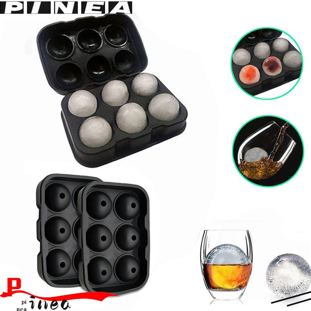 Pineapple 4per6 Grids Ice Ball Cube Tray Cetakan Silikon Whisky Coklat Ice Cream