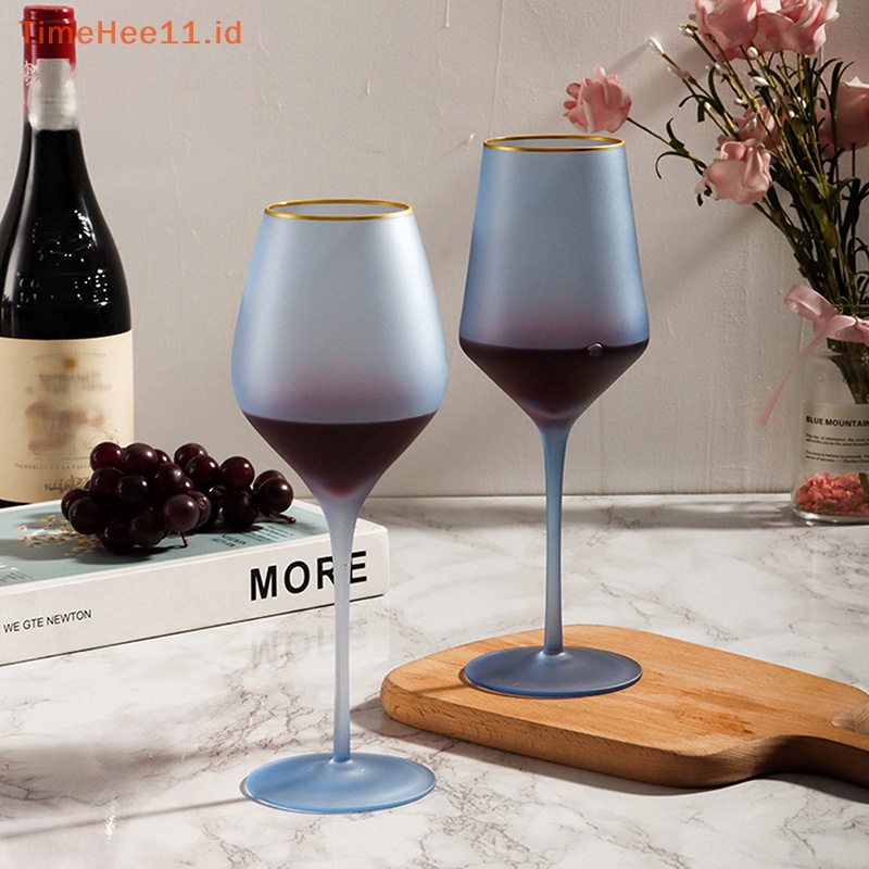 Timehee 1Pc Frosted Crystal Champagne Cup Gelas Cocktail Gelas Anggur Merah Goblet ID