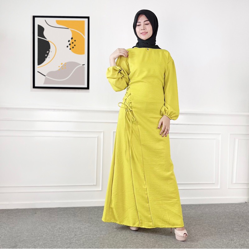 BEFAST - ZEC DRESS ALEA / Clara Dress CRINCLE / LongDress Wanita Pesta/Kondangan / Dress pasbody Kekinian Remaja ABG Trendy / Outfit Wanita Formal Hijab Style / Dress Maxy Model Terbaru