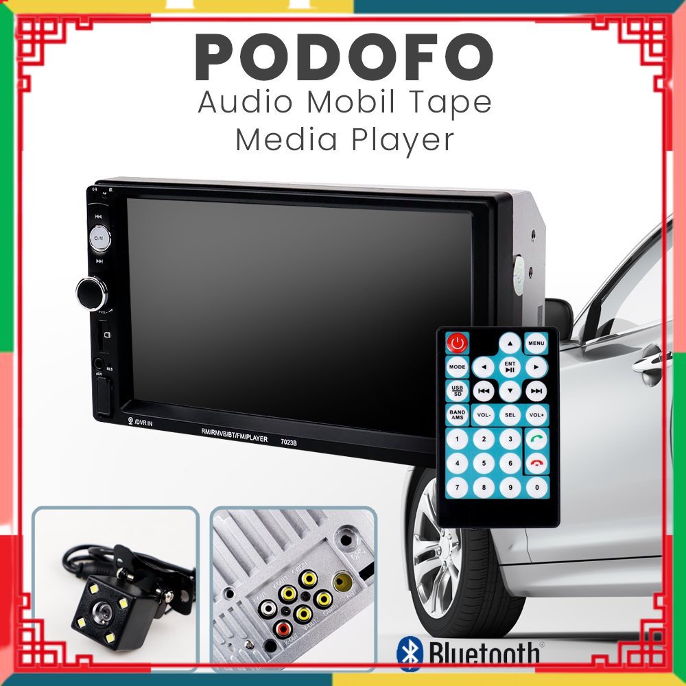 TERMURAH  Podofo Audio Mobil Tape Media Player MP5 Bluetooth Touch Screen Black Hobby Terbaik