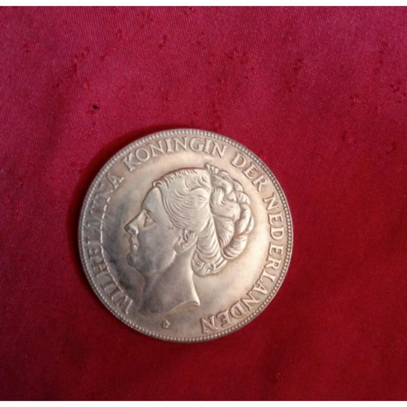 ( REPLIKA ) Bisa bayar di tempat (COD) koin kuno Nederland Belanda wilhelmina 1 Gulden Terlaris Best