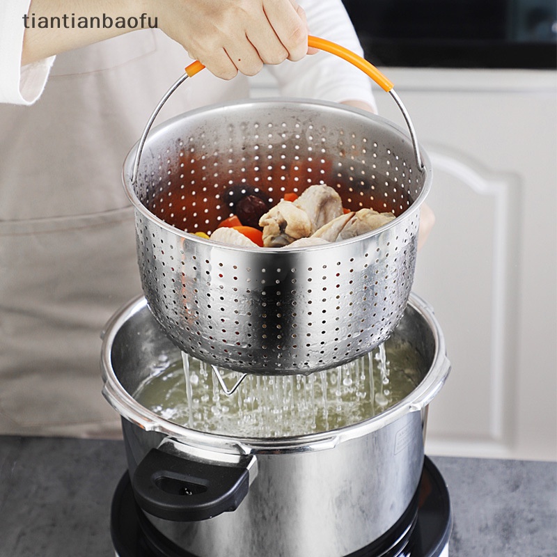 [tiantianbaofu] Keranjang Steamer Stainless Aksesoris Panci Instan Untuk 3per6 /8 Qt Butik Panci Instan