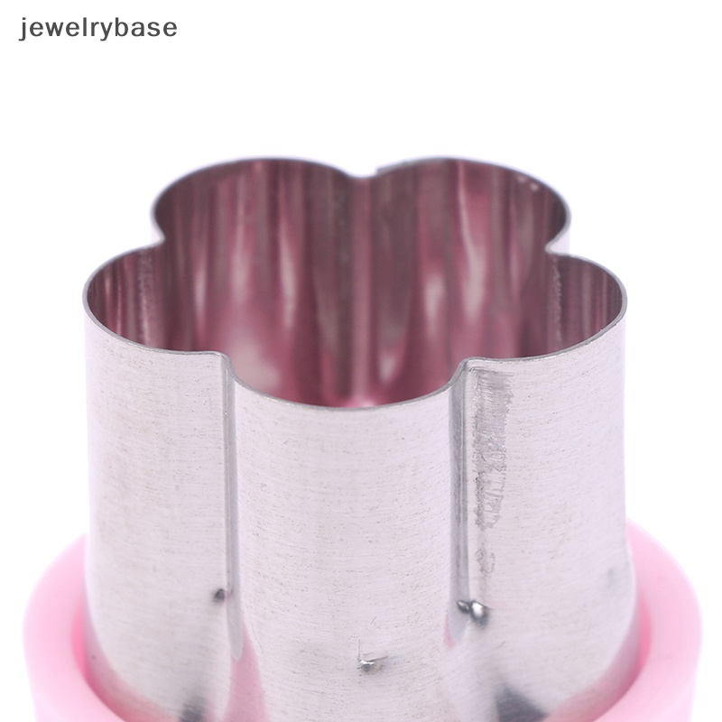 [jewelrybase] Pemotong Sayuran Gagang Plastik Pink Stainless Buah Cutg Die Alat Dapur Butik