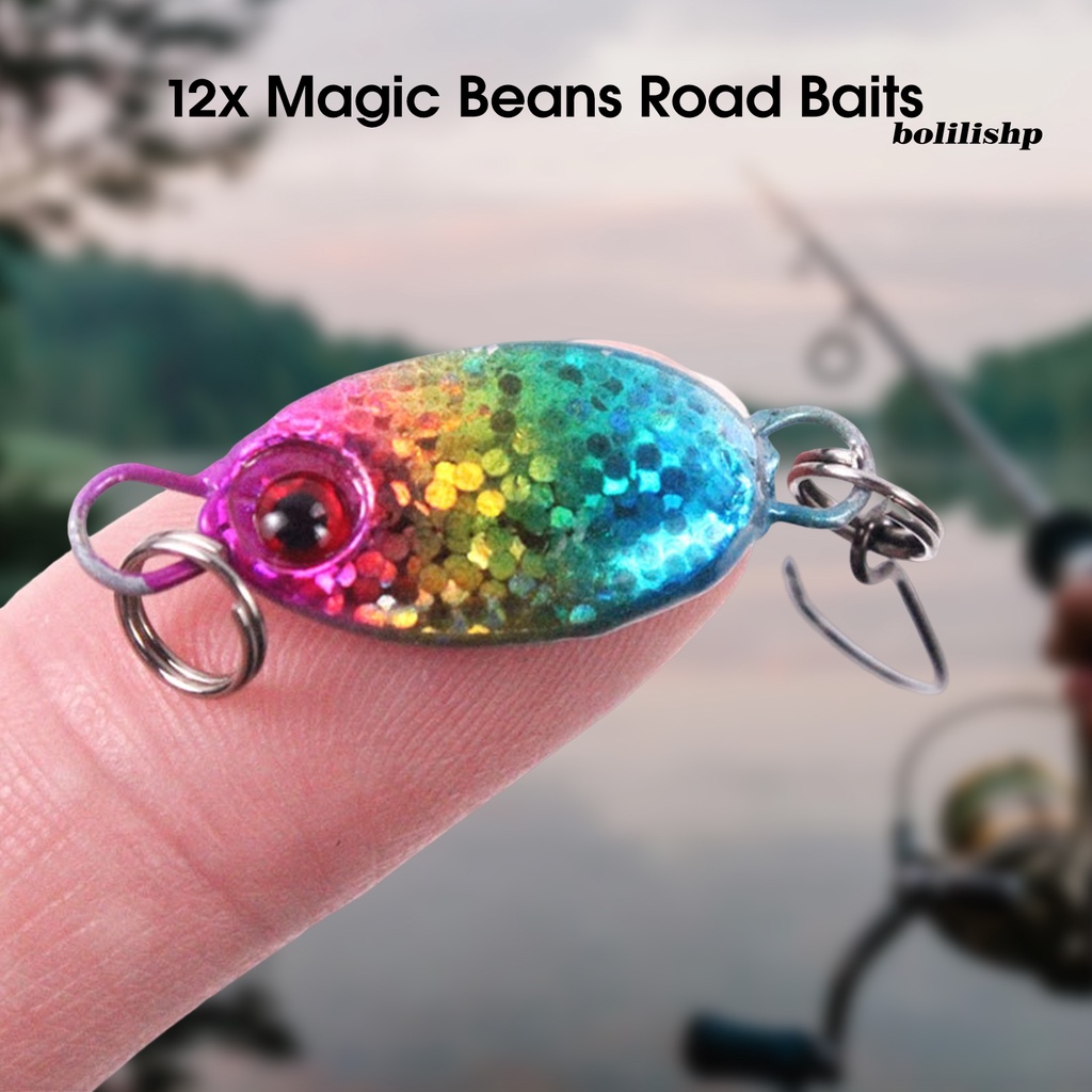 Bo-12pcs Umpan Ikan Umpan Mirip Hidup Menggoda Hidup Mini Simulasi Mata Ikan Tenggelam Memancing Umpan Untuk Angling