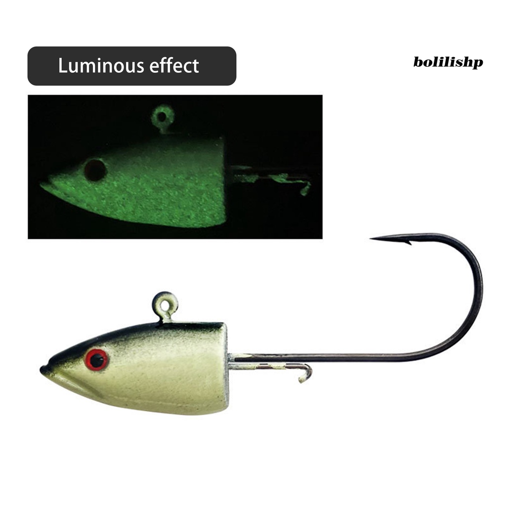 Bo-14g/5.1cm Kail Pancing Kekuatan Tinggi Tahan Korosi Tajam Realistis Kuat Menembus Meningkatkan Laju Memancing Reusable Metal Needle Point Hook Angling Lure Hook