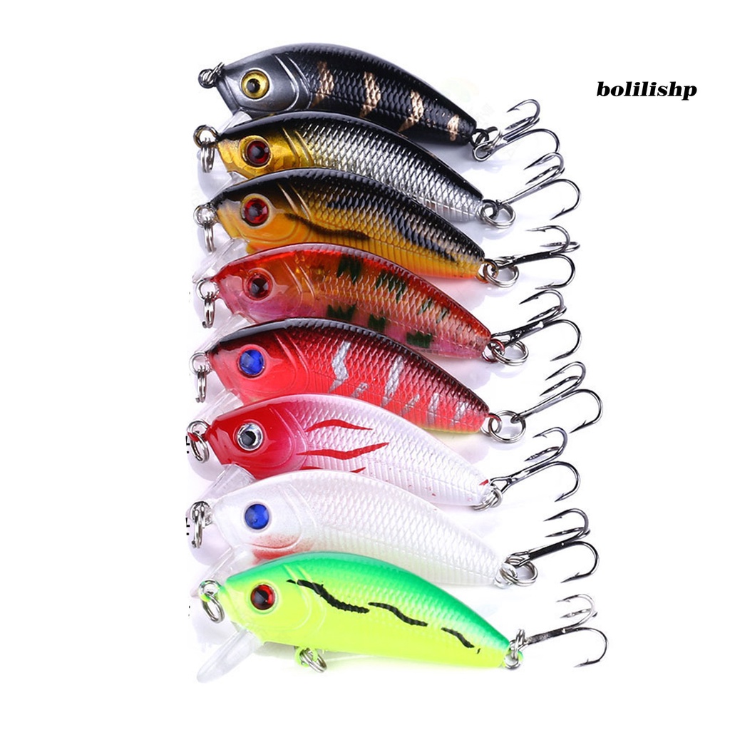 Bo-5cm/3.6g Ikan Kecil Lure 3D Simulasi Fisheye Treble Hook Menggoda Culter Alburnus Bass Lure Memancing Luar Ruangan